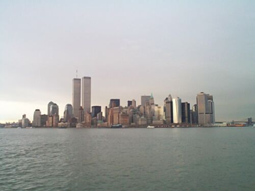 Manhattan seen from the Ellis Island ferry