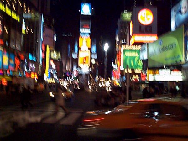 times square by night